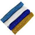 Factory direct sale 12 inch*6mm colorful craft Glitter pipe cleaner diy chenille stem for kids